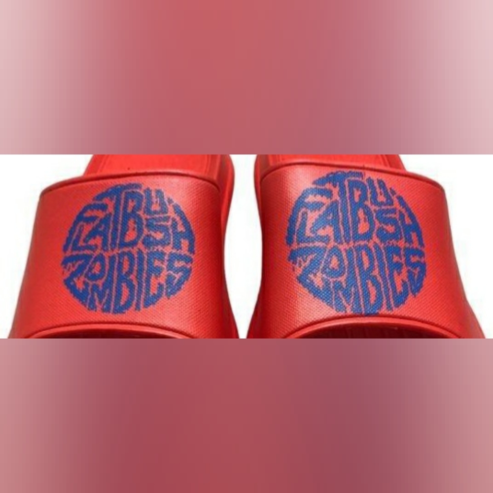 [SOLD] Flatbush Zombies Jupiter Sound Red Slide Sandals - Picture 9 of 15